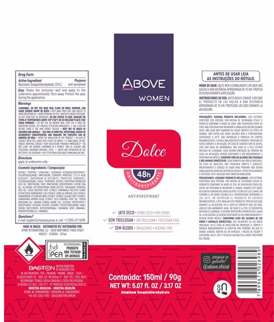 Antitranspirante Above Women Dolce (Antitranspirante Above Dolce 150ml)